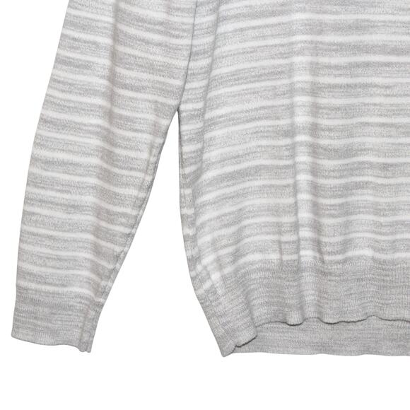 Club Room Size Large Men's Heathered Grey Quarter Zip Sweater NWT - Picture 3 of 5